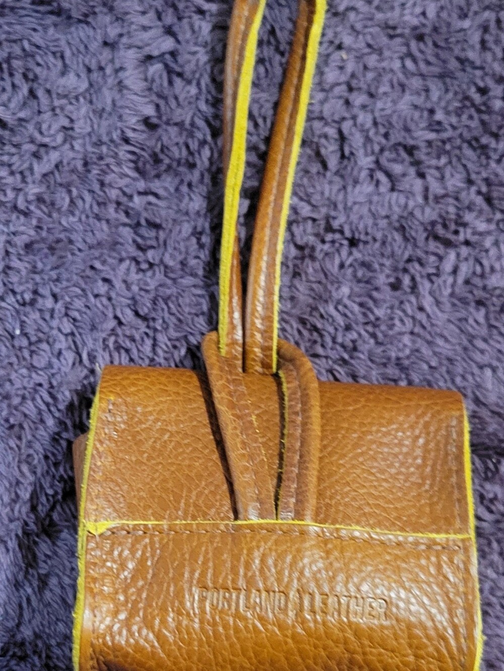 Portland Leather Goods Premium Light Brown/Tan Pebbled Leather Wristlet